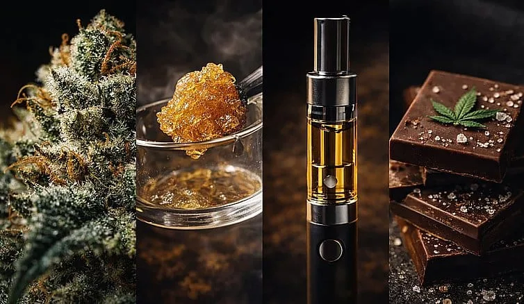How long THC stays in your system cannabis guide showing weed, vape cartridges, dabs and edibles