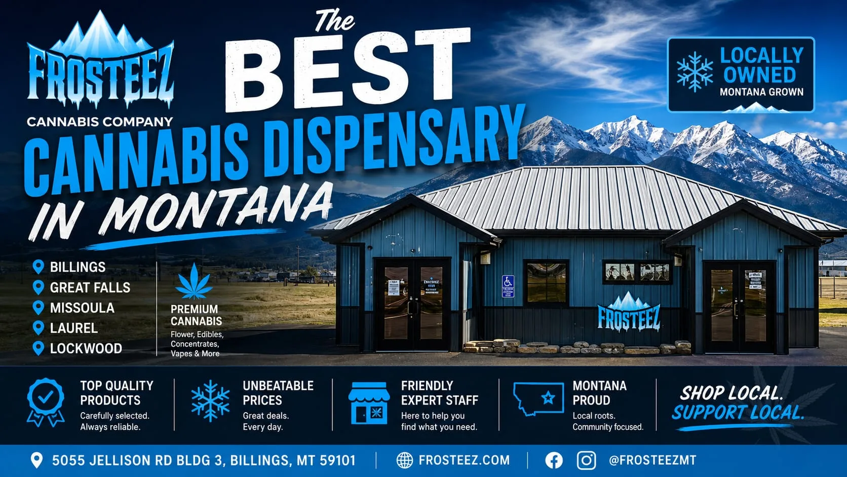 The Best Cannabis Dispensary in Montana – Frosteez Cannabis Company in Billings, MT